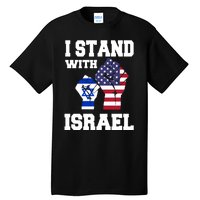 Israel Strong I Stand With Israel Usa Israeli Flag Support Tall T-Shirt