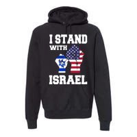 Israel Strong I Stand With Israel Usa Israeli Flag Support Premium Hoodie