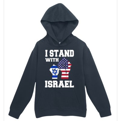 Israel Strong I Stand With Israel Usa Israeli Flag Support Urban Pullover Hoodie