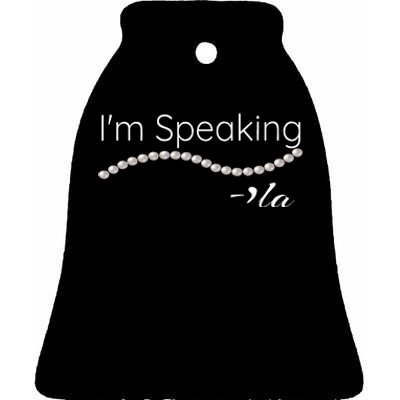 IM Speaking Ceramic Bell Ornament