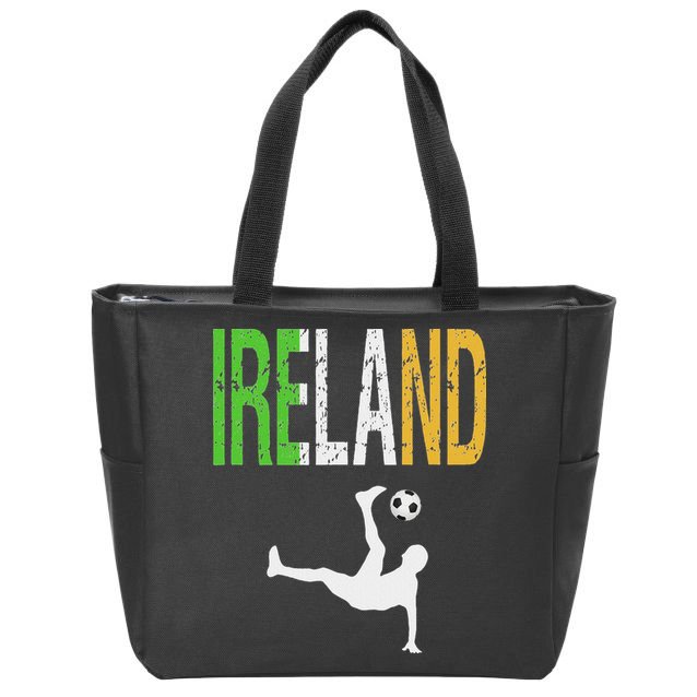 Ireland Soccer Irish Football Zip Tote Bag