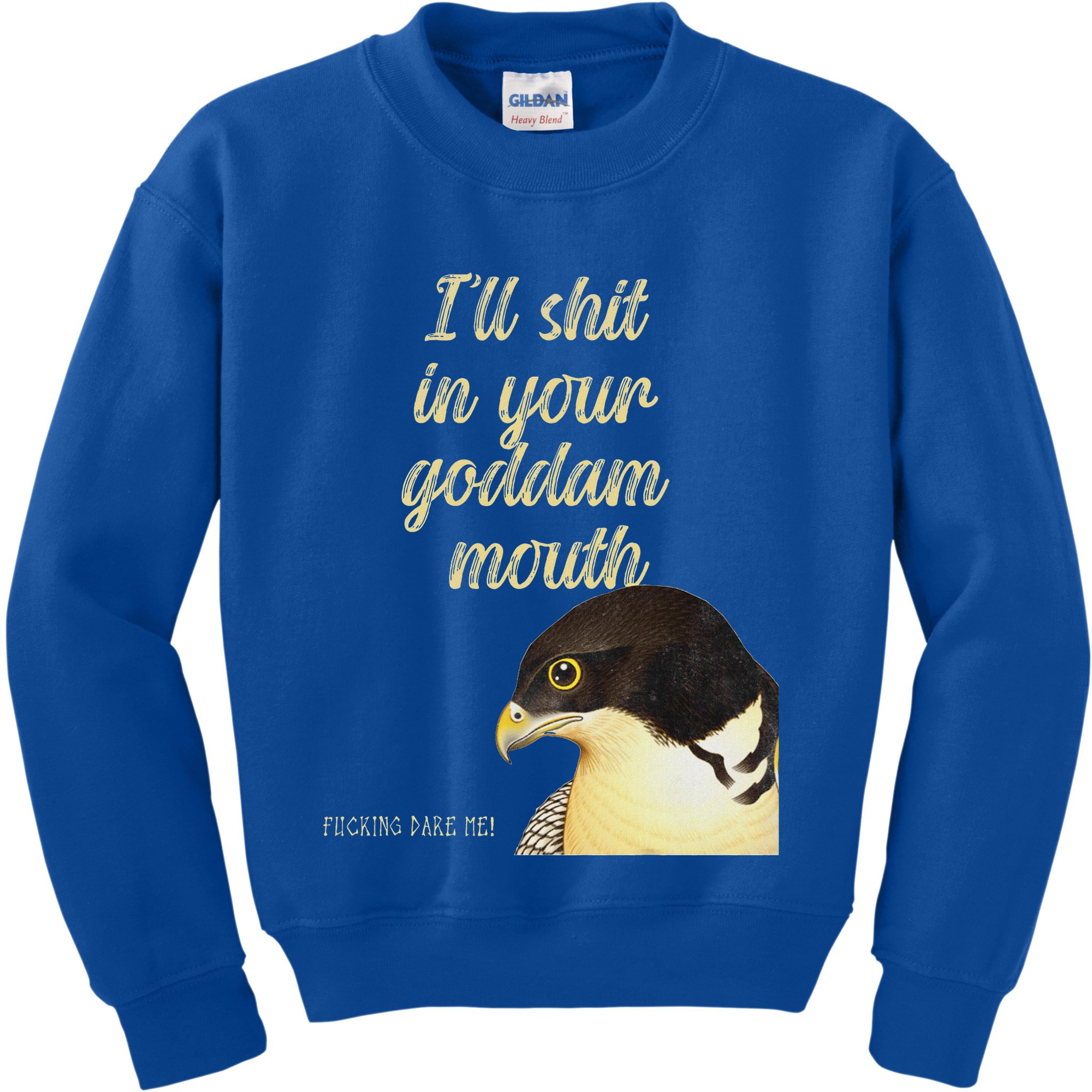 ILl Shit In Your Mouth Bird Dare Me Kids Sweatshirt