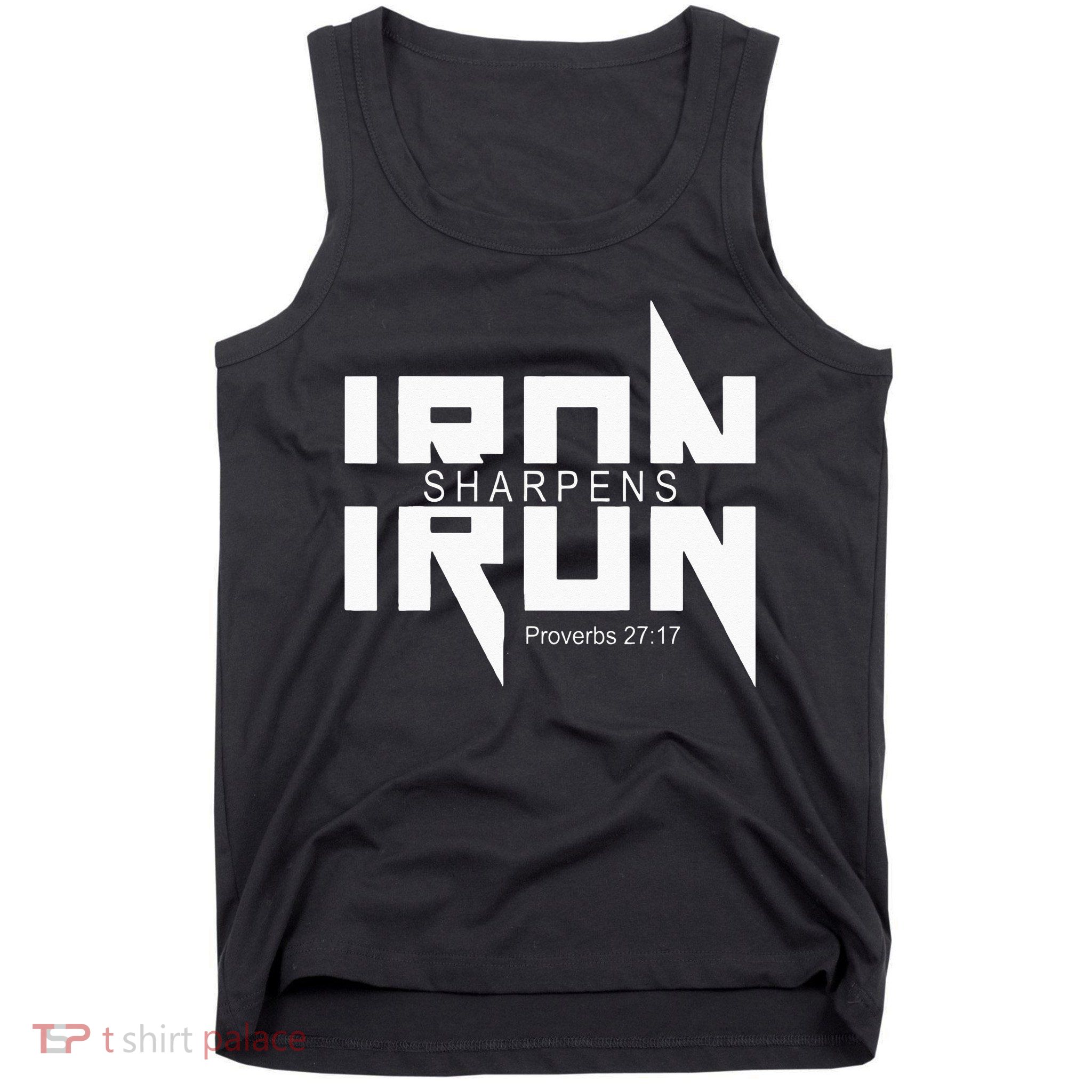 Iron Sharpens Iron Bible Jesus Faith Religious Christian Tank Top