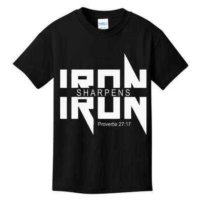 Iron Sharpens Iron Bible Jesus Faith Religious Christian Kids T-Shirt
