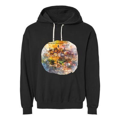 Israel Skyline Garment-Dyed Fleece Hoodie