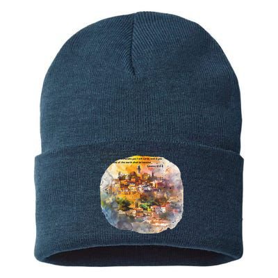 Israel Skyline Sustainable Knit Beanie