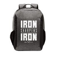 Iron Sharpens Iron Christian Men Bible Scripture Gym Workout Vector Backpack