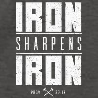 Iron Sharpens Iron Christian Men Bible Scripture Gym Workout Vector Backpack