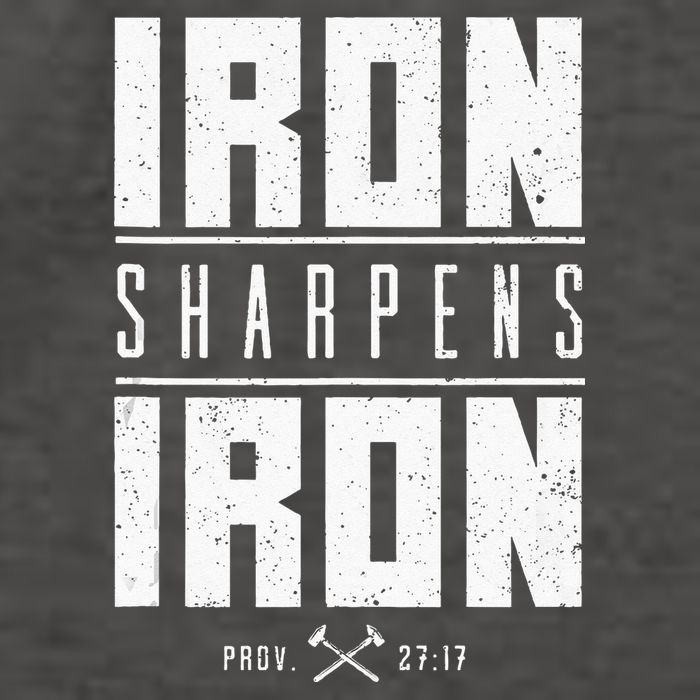 Iron Sharpens Iron Christian Men Bible Scripture Gym Workout Vector Backpack