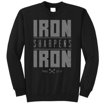 Iron Sharpens Iron Christian Bible Scripture Gym Workout Sweatshirt