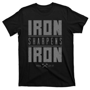 Iron Sharpens Iron Christian Bible Scripture Gym Workout T-Shirt