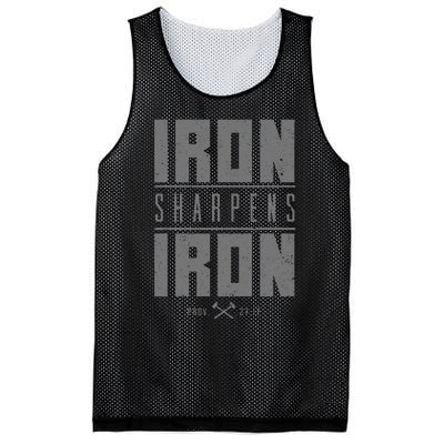 Iron Sharpens Iron Christian Bible Scripture Gym Workout Mesh Reversible Basketball Jersey Tank