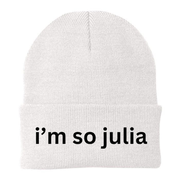 IM So Julia Green Design Funny IM So Julia Meme 2024 Knit Cap Winter Beanie