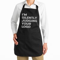 I'm Silently Judging Your Logo Funny Designer Quote Full-Length Apron With Pockets