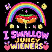 I Swallow Juicy Wiener Flexfit Unipanel Trucker Cap