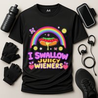 I Swallow Juicy Wiener Cooling Performance Crew T-Shirt