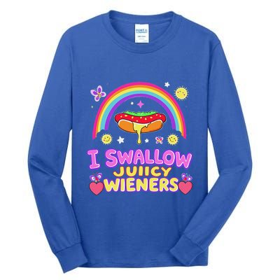 I Swallow Juicy Wiener Tall Long Sleeve T-Shirt