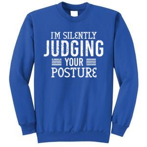 I'm Silently Judging Your Posture Funny Chiropractor Gift Sweatshirt