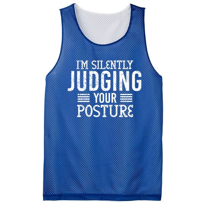 I'm Silently Judging Your Posture Funny Chiropractor Gift Mesh Reversible Basketball Jersey Tank