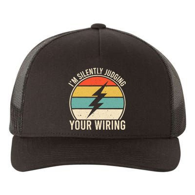 I'm Silently Judging Your Wiring Funny Electrician Lineman Yupoong Adult 5-Panel Trucker Hat