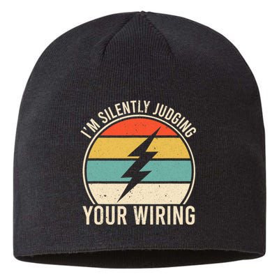 I'm Silently Judging Your Wiring Funny Electrician Lineman Sustainable Beanie