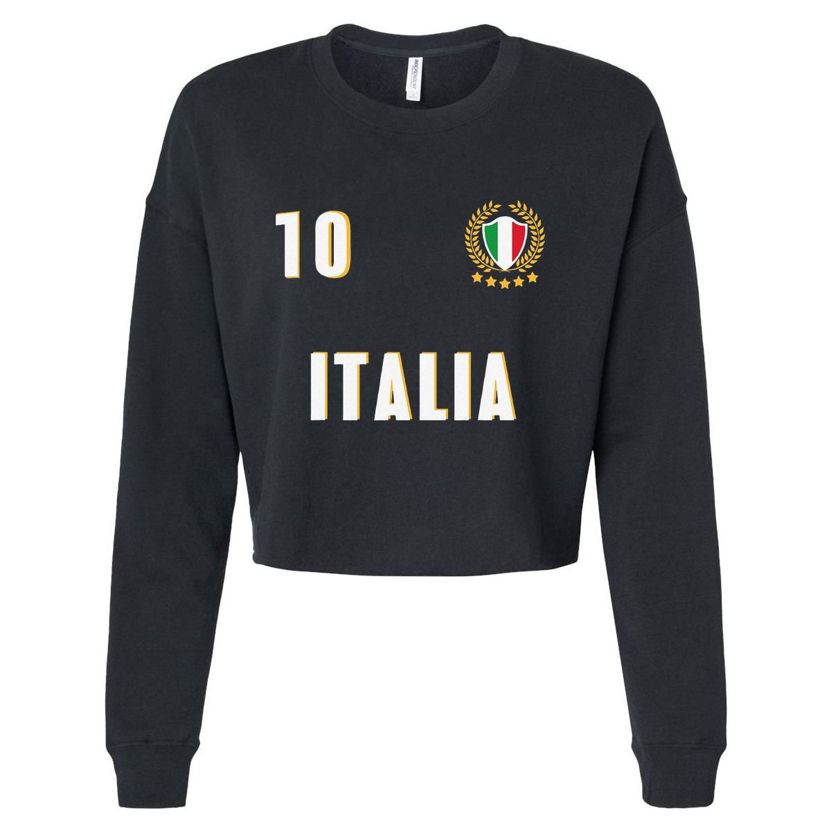 Italy Soccer Jersey 2023 Italia Football Team Cropped Pullover Crew