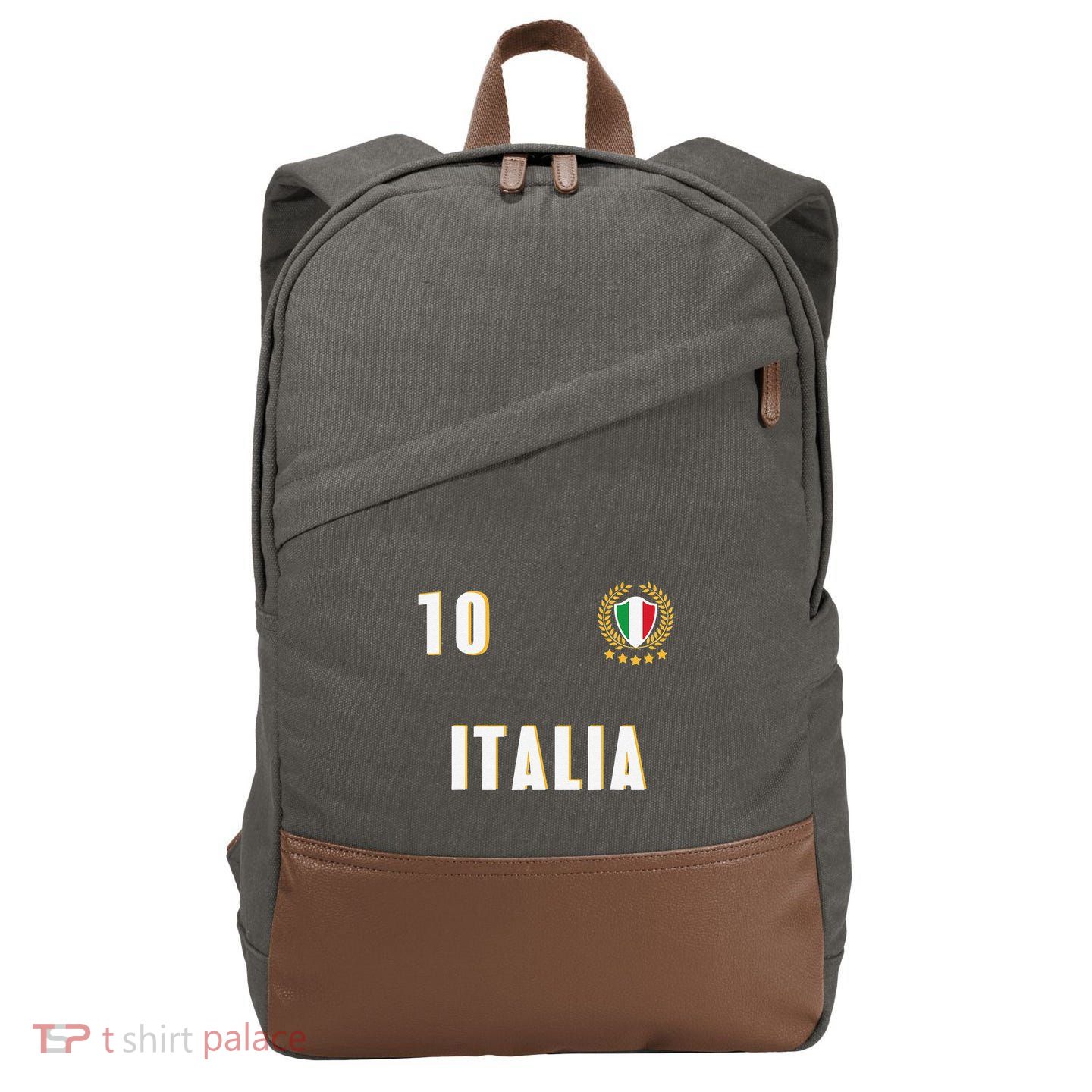 Italy Soccer Jersey 2023 Italia Football Team Cotton Canvas Backpack