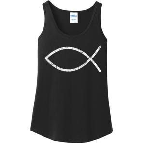 Ichthys Sign Jesus Fish Christ Christian Faith Symbol Ladies Essential Tank