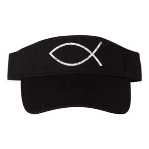 Ichthys Sign Jesus Fish Christ Christian Faith Symbol Valucap Bio-Washed Visor