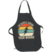 I'm Silently Judging Your Wiring Funny Electrician Lineman Full-Length Apron With Pockets