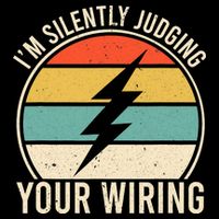 I'm Silently Judging Your Wiring Funny Electrician Lineman Full-Length Apron With Pockets
