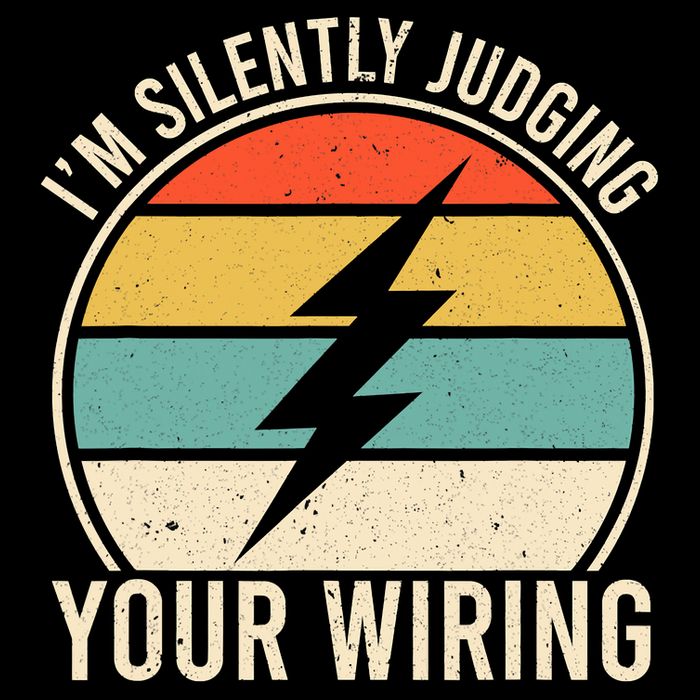 I'm Silently Judging Your Wiring Funny Electrician Lineman Full-Length Apron With Pockets