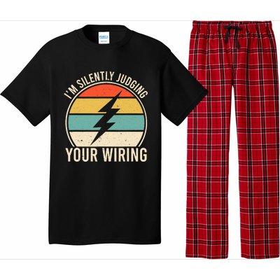 I'm Silently Judging Your Wiring Funny Electrician Lineman Pajama Set