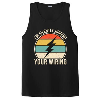 I'm Silently Judging Your Wiring Funny Electrician Lineman PosiCharge Competitor Tank