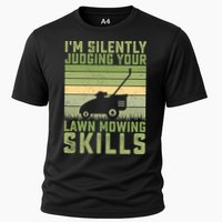 I'm Silently Judging Your Mowing Skills Lawn Mowing Gardener Great Gift Cooling Performance Crew T-Shirt