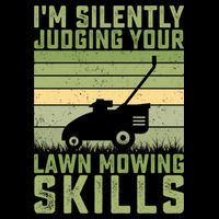 I'm Silently Judging Your Mowing Skills Lawn Mowing Gardener Great Gift Drawstring Bag