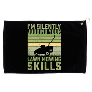 I'm Silently Judging Your Mowing Skills Lawn Mowing Gardener Great Gift Grommeted Golf Towel