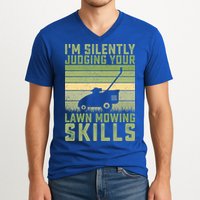I'm Silently Judging Your Mowing Skills Lawn Mowing Gardener Great Gift V-Neck T-Shirt