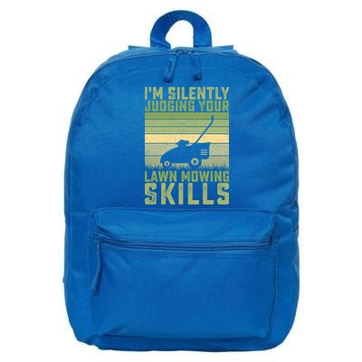 I'm Silently Judging Your Mowing Skills Lawn Mowing Gardener Great Gift 16 in Basic Backpack