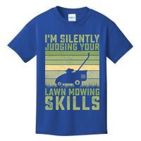 I'm Silently Judging Your Mowing Skills Lawn Mowing Gardener Great Gift Kids T-Shirt