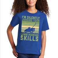 I'm Silently Judging Your Mowing Skills Lawn Mowing Gardener Great Gift Kids T-Shirt