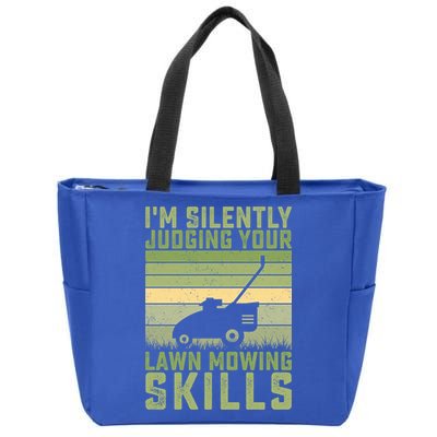 I'm Silently Judging Your Mowing Skills Lawn Mowing Gardener Great Gift Zip Tote Bag