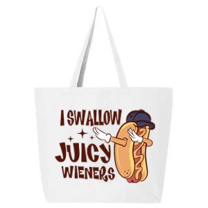 I Swallow Juicy Wieners Oddly Specific Gag Gift Funny Meme 25L Jumbo Tote