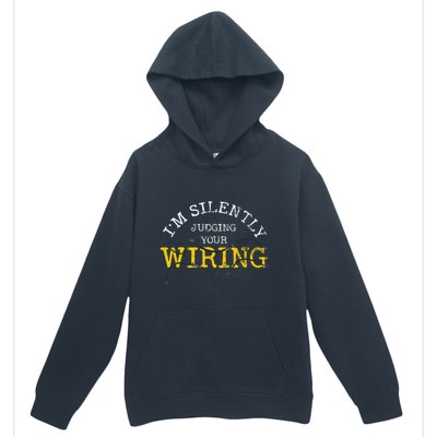 Im Silently Judging Your Wiring Lineman Funny Electrician Urban Pullover Hoodie