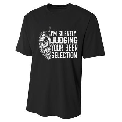 IM Silently Judging Your Beer Selection Performance Sprint T-Shirt