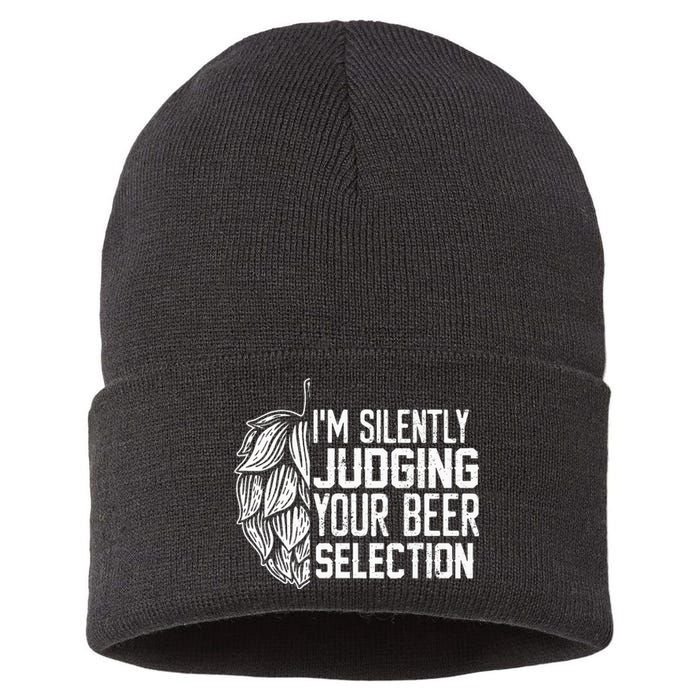 IM Silently Judging Your Beer Selection Sustainable Knit Beanie