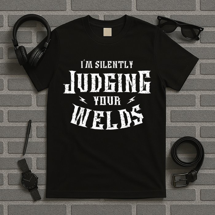 I'm Silently Judging Your Welds Welding Metal Fusing Welder T-Shirt