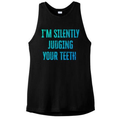 IM Silently Judging Your Th Meaningful Gift Ladies PosiCharge Tri-Blend Wicking Tank