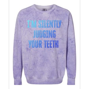 IM Silently Judging Your Th Funny Gift Colorblast Crewneck Sweatshirt