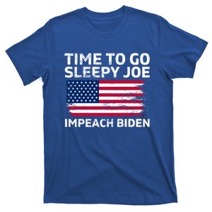 Impeach Sleepy Joe Biden Pro American Anti Biden Usa Flag Gift T-Shirt